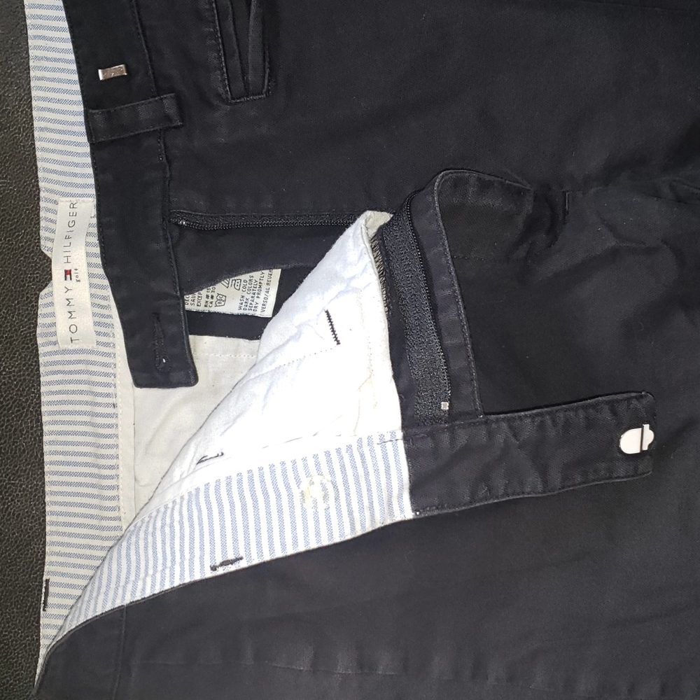 Tommy Hilfiger Black Cotton Blend Pants 8 - Picture 3 of 9